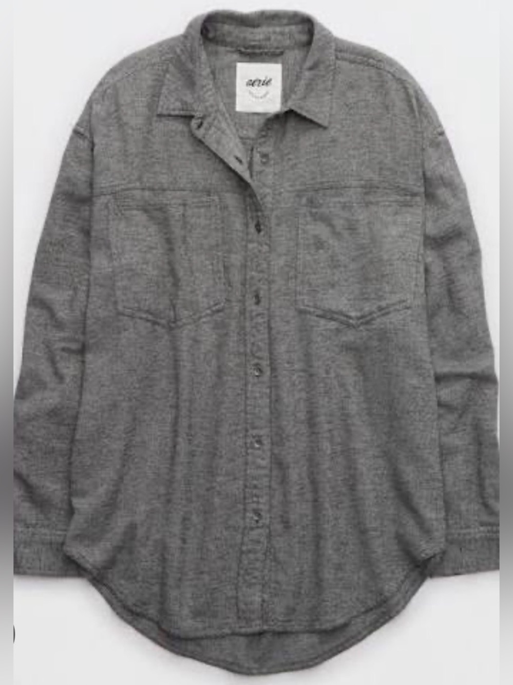 Aerie Anytime Fav Cotton Twill Shirt, sz L